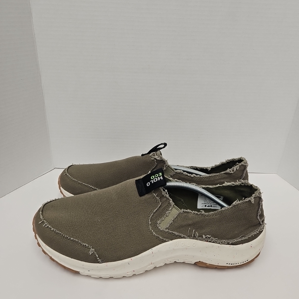 Olive Slip-On Loafers for Men - Picture 3 of 8